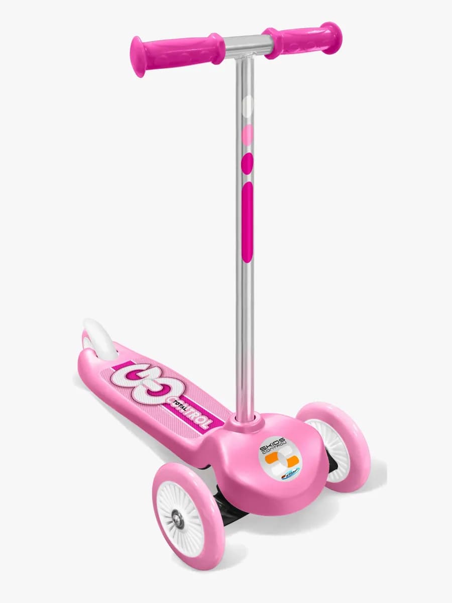 Stamp Skids Control Styrning 3-hjulig Sparkcykel, Rosa