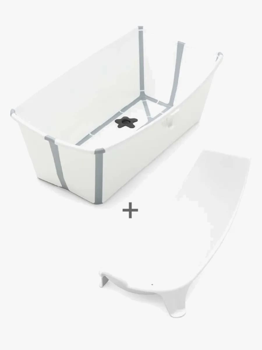Stokke Flexi Bath Bundle med Värmekänslig Propp (Vit)