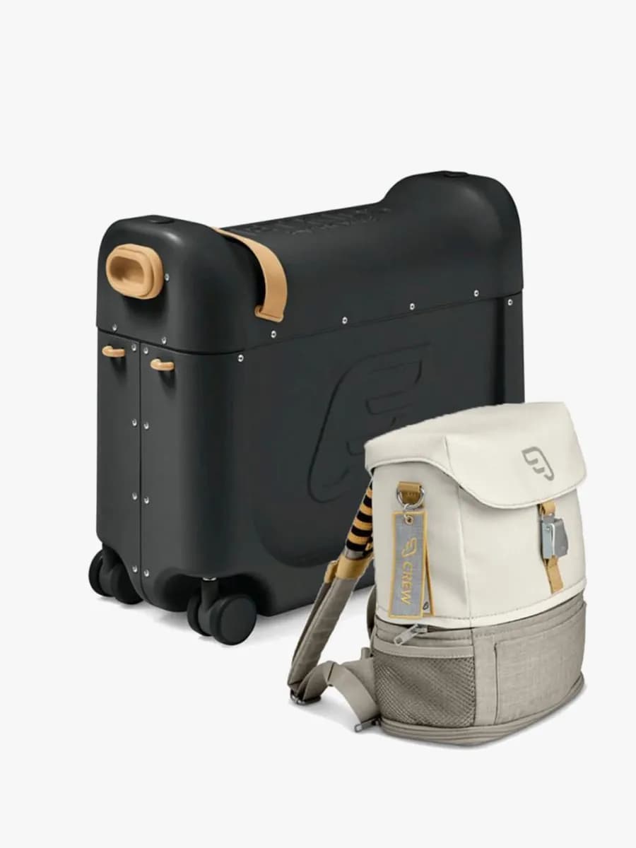 Stokke JetKids Resesäng och Ryggsäck, Black