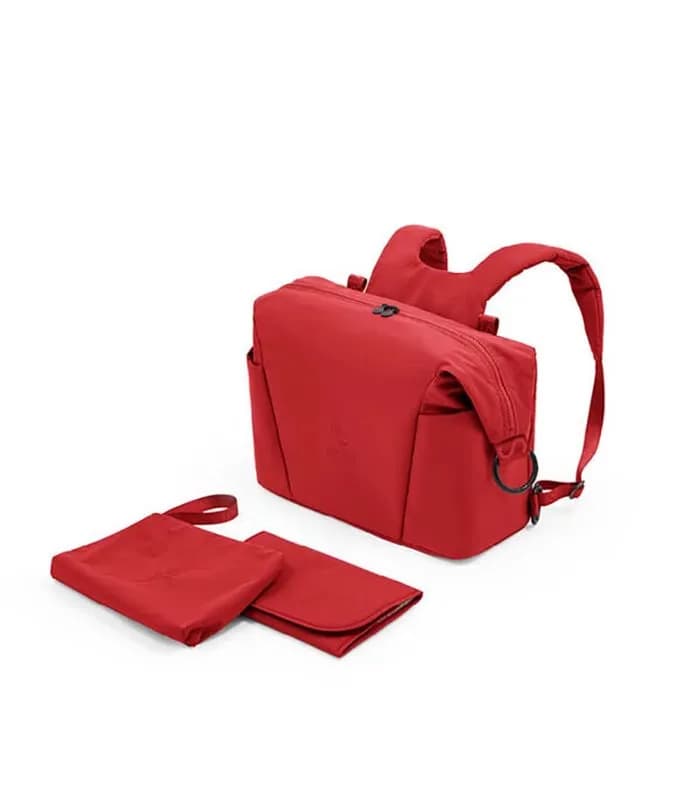 Stokke skötväska & ryggsäck, ruby red
