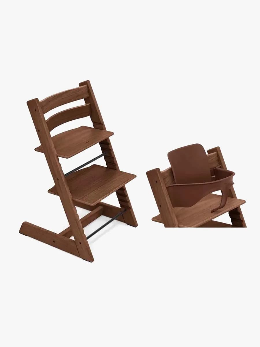 Stokke Tripp Trapp Matstol inkl. Babyset, Oak/Warm Brown