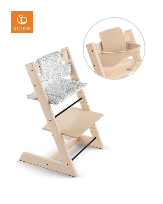 Stokke Tripp Trapp stol med Babyset och  Klassisk Dyna