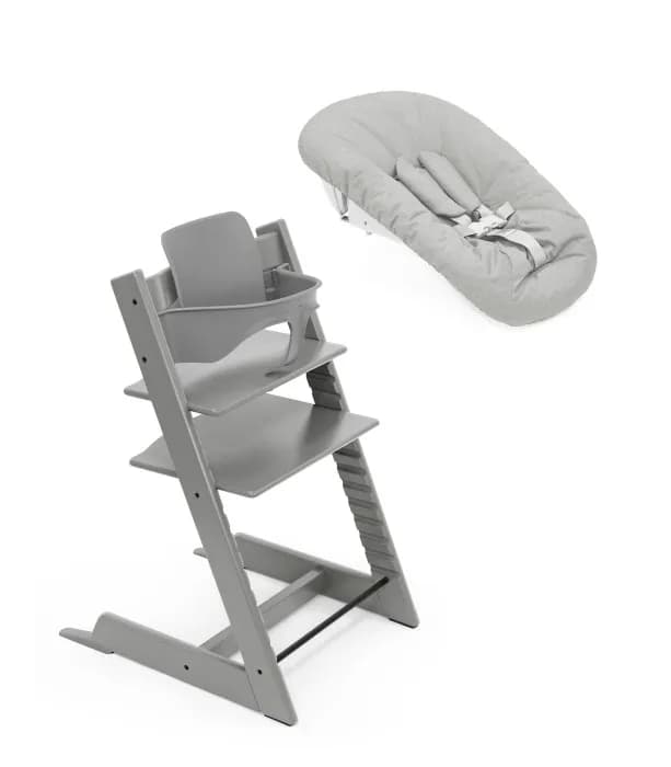 Stokke Tripp Trapp Stol och Babyset inkl Newborn Set (Storm Grey)