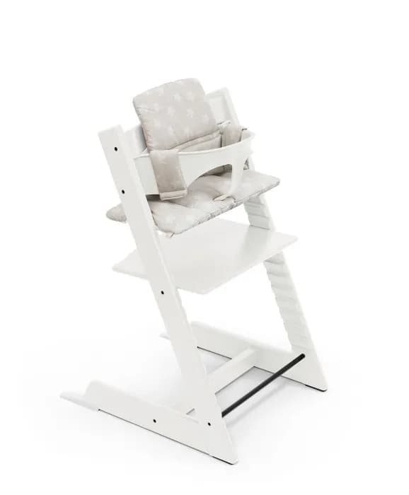 Stokke Tripp Trapp® Stol och Babyset White Inkl. Dyna (Star Silver)