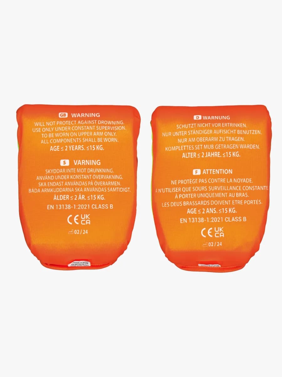 Strooem Softies Armpuffar, Orange-Lime, 2-6 år