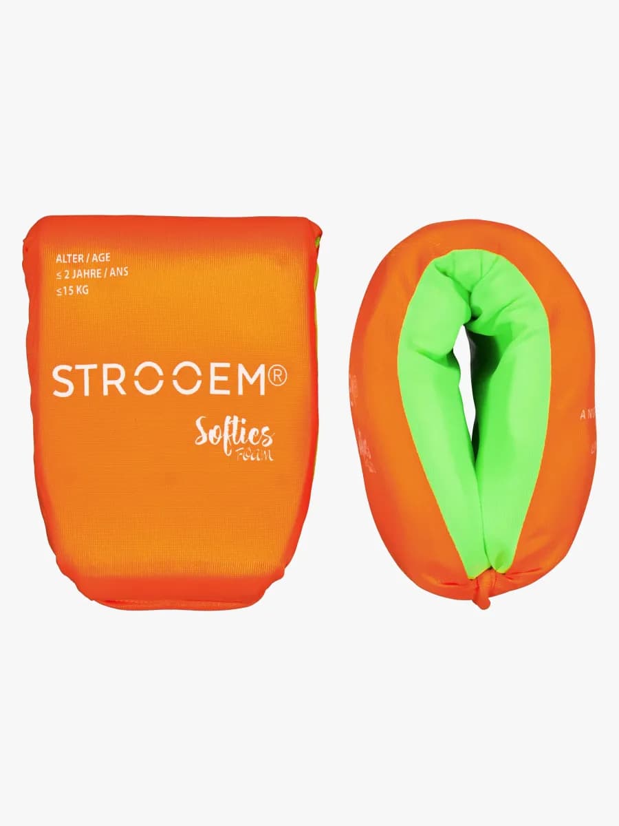 Strooem Softies Armpuffar, Orange-Lime, 2-6 år
