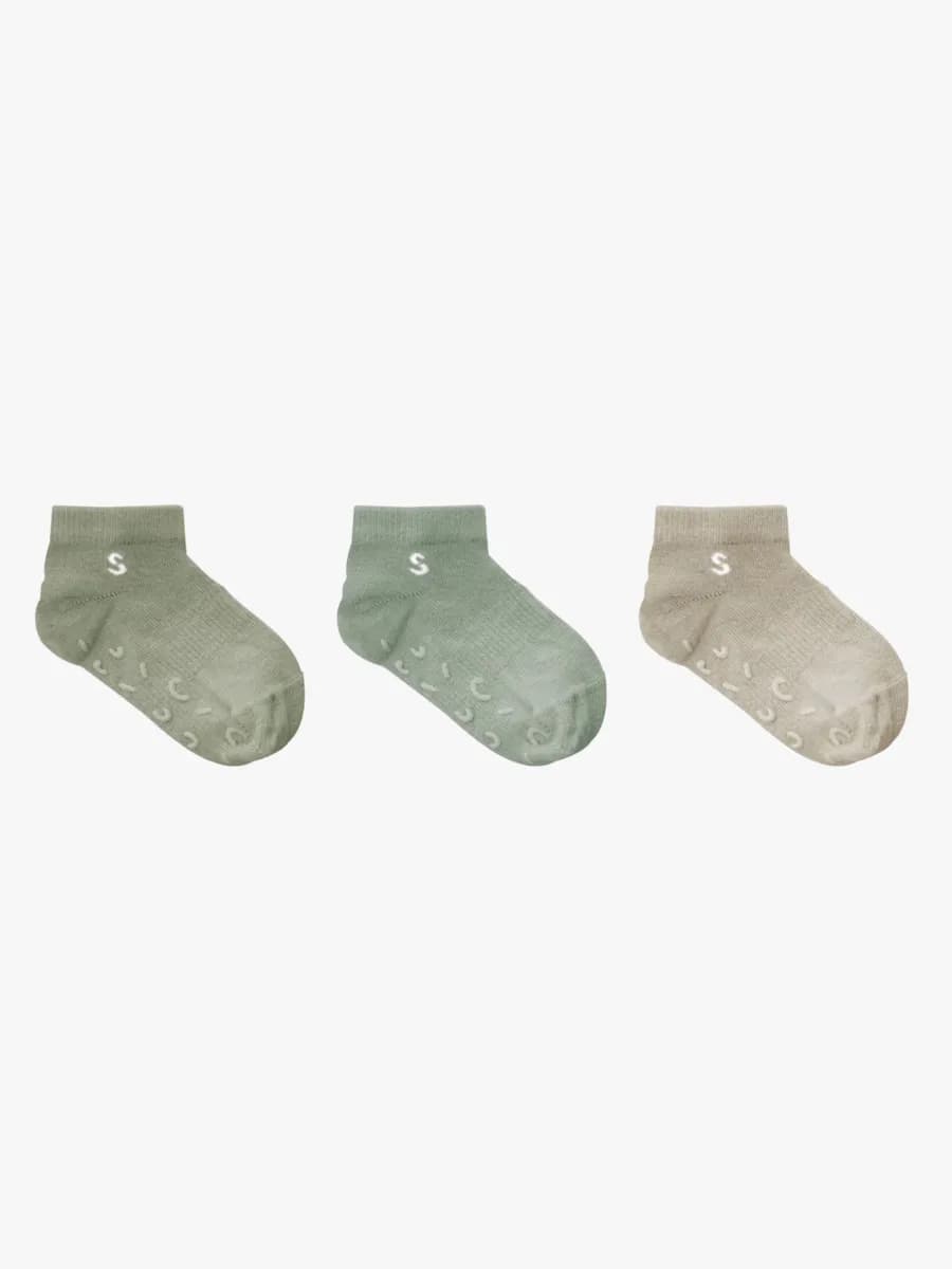 STUCKIES Ankelstrumpor Anti-slip 3-Pack, Bay