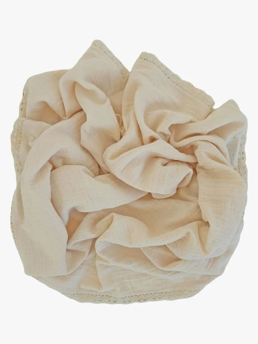Summerville  Krinklad Filt Lace, Sandshell