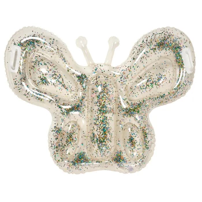 Sunnylife Uppblåsbar Flytleksak Fjäril (Cotton Candy Glitter)