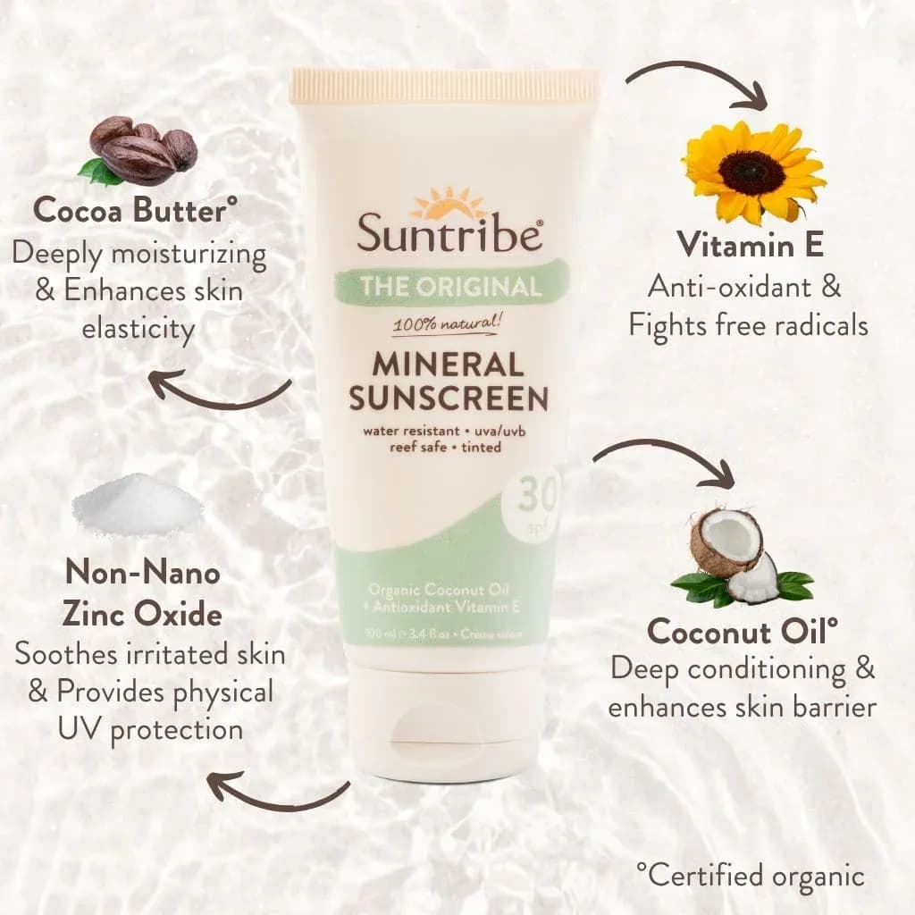 Suntribe Natural Mineral Solkräm SPF 30 100 ml