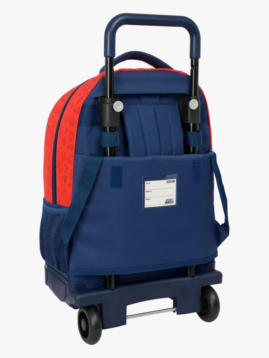 Super Mario Compact Trolley Resväska 33L Trick, Mörkblå/röd