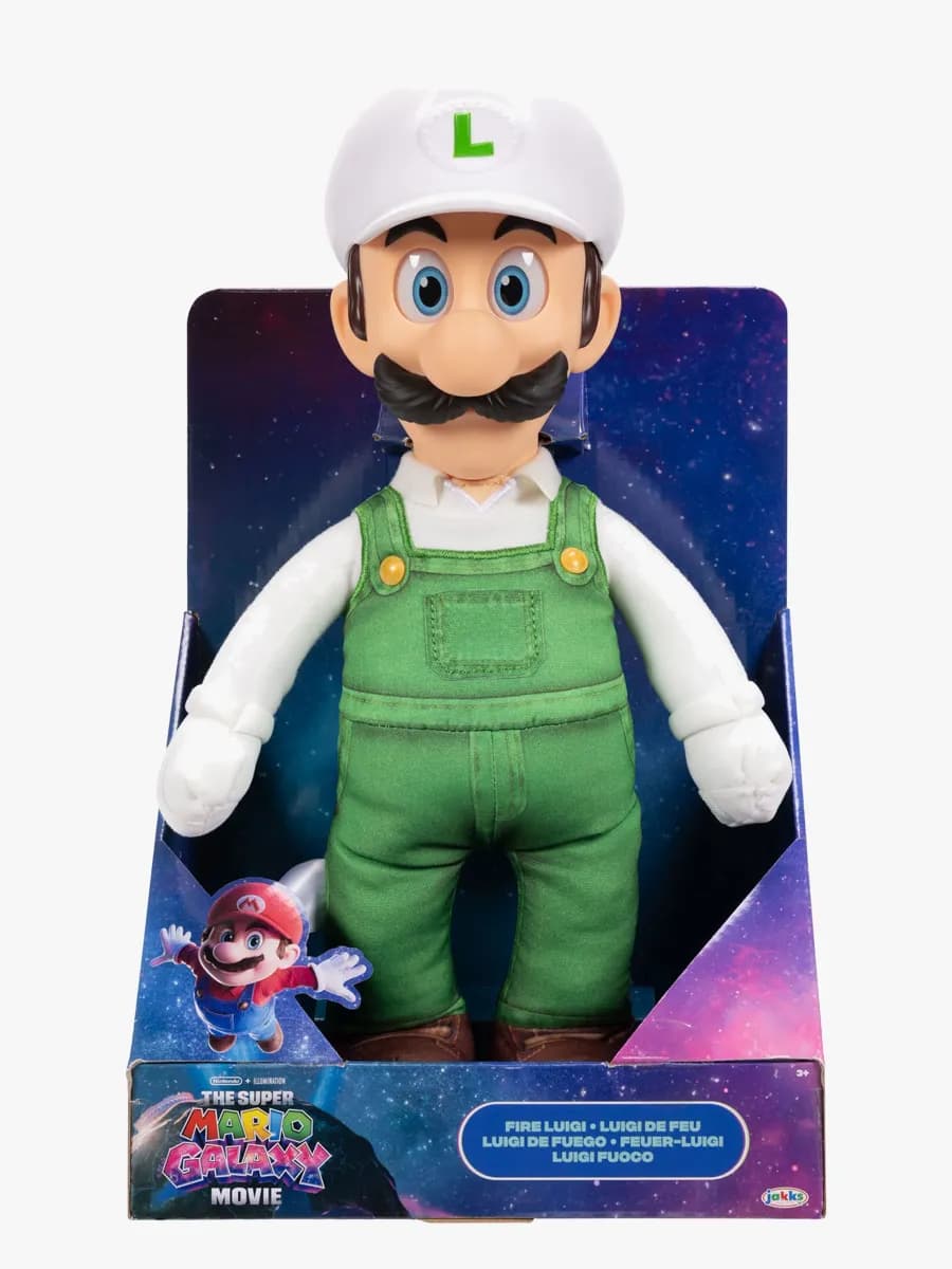Super Mario Galaxy Movie Gosedjur Fire Luigi 35 cm
