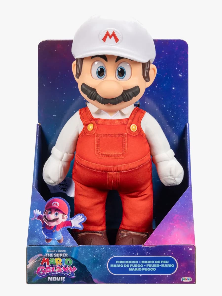 Super Mario Galaxy Movie Gosedjur Fire Mario 35 cm