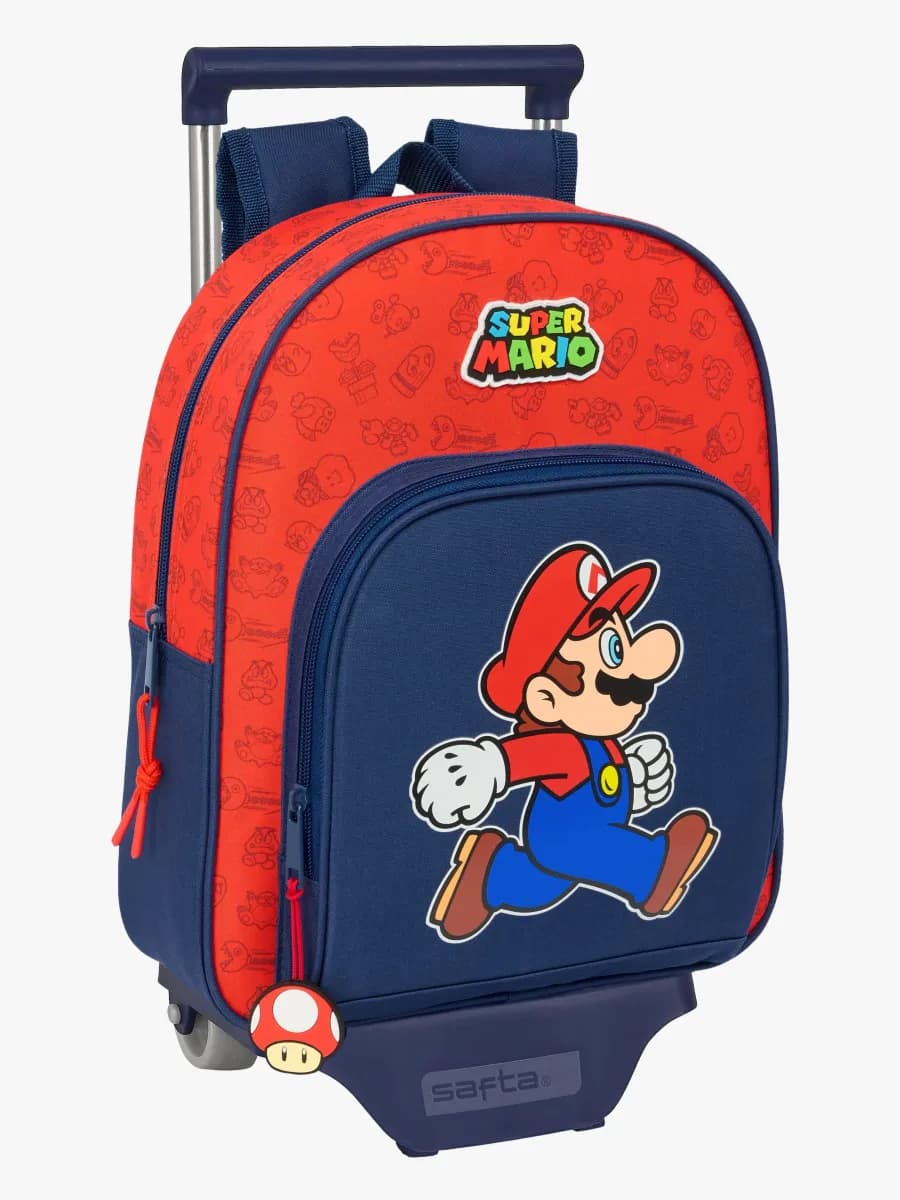 Super Mario Small Trolley Resväska 10L Trick, Mörkblå/röd