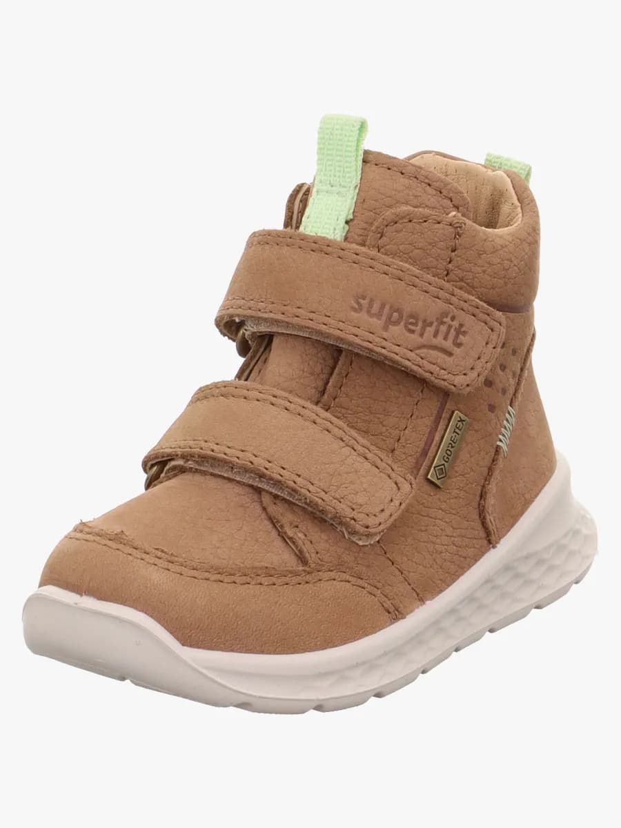 Superfit Breeze Mid GTX Sneakers, Brown/Light Green, 20