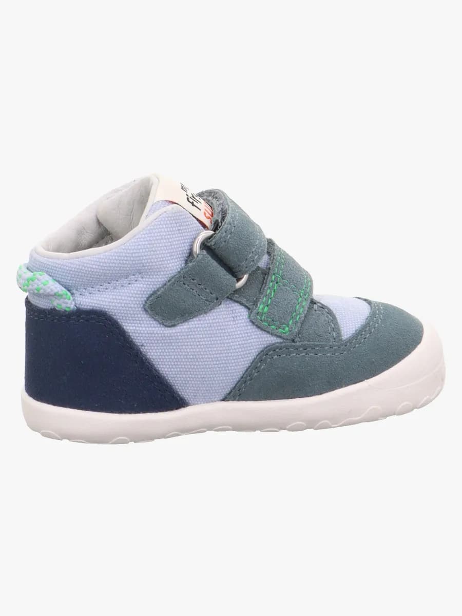 Superfit Flummi Barefoot Sneakers, Blå/Ljusgrön, 22