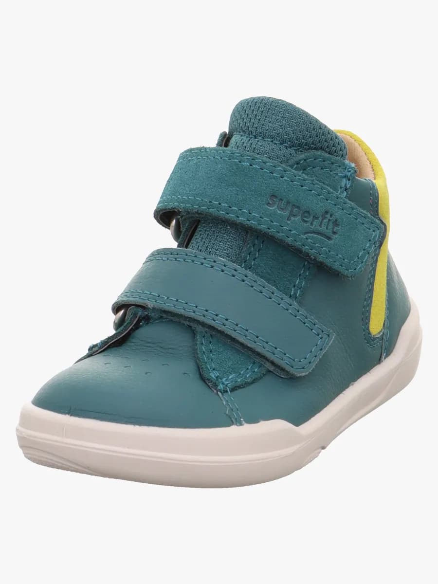 Superfit Superfree Barefoot WP Mid Sneakers, Grön/Gul, 23