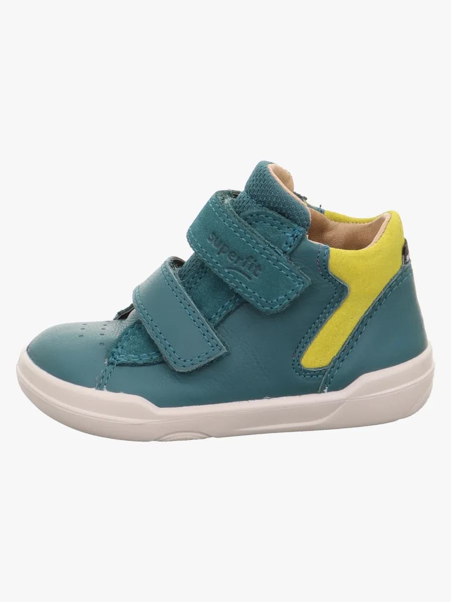 Superfit Superfree Barefoot WP Mid Sneakers, Grön/Gul, 23
