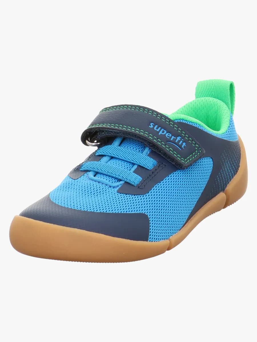 Superfit Vento Barefoot Sneakers, Blå/Ljusgrön, 28
