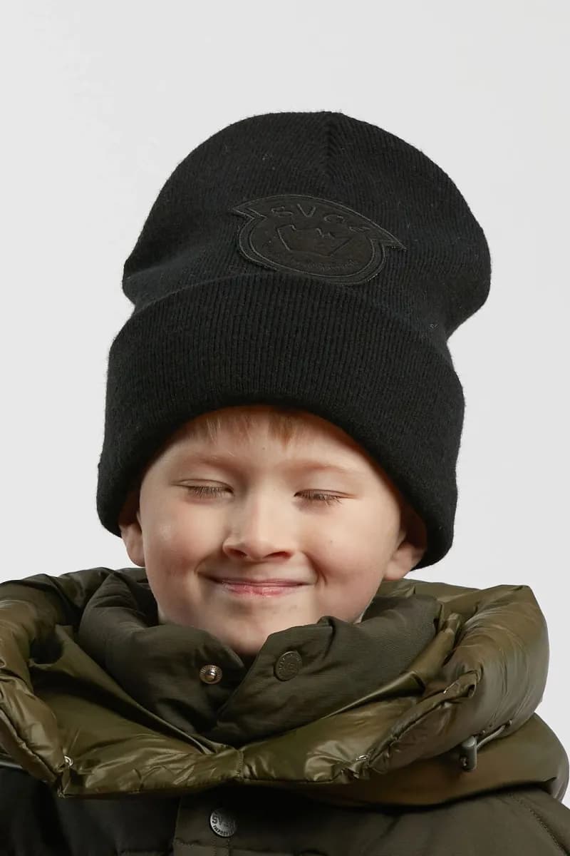 Svea Big Felt Badge Mössa, Black