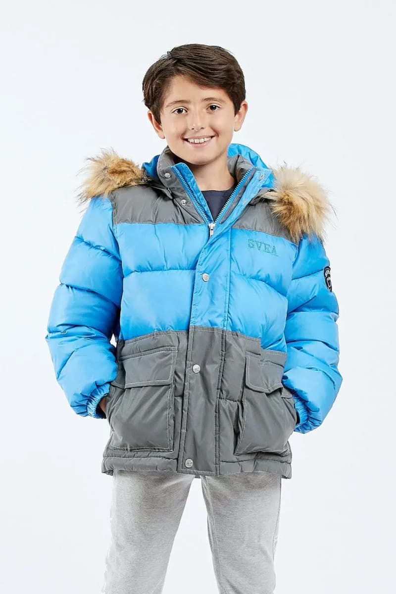 Svea Contrast Padded Parka, Magic Blue, 110