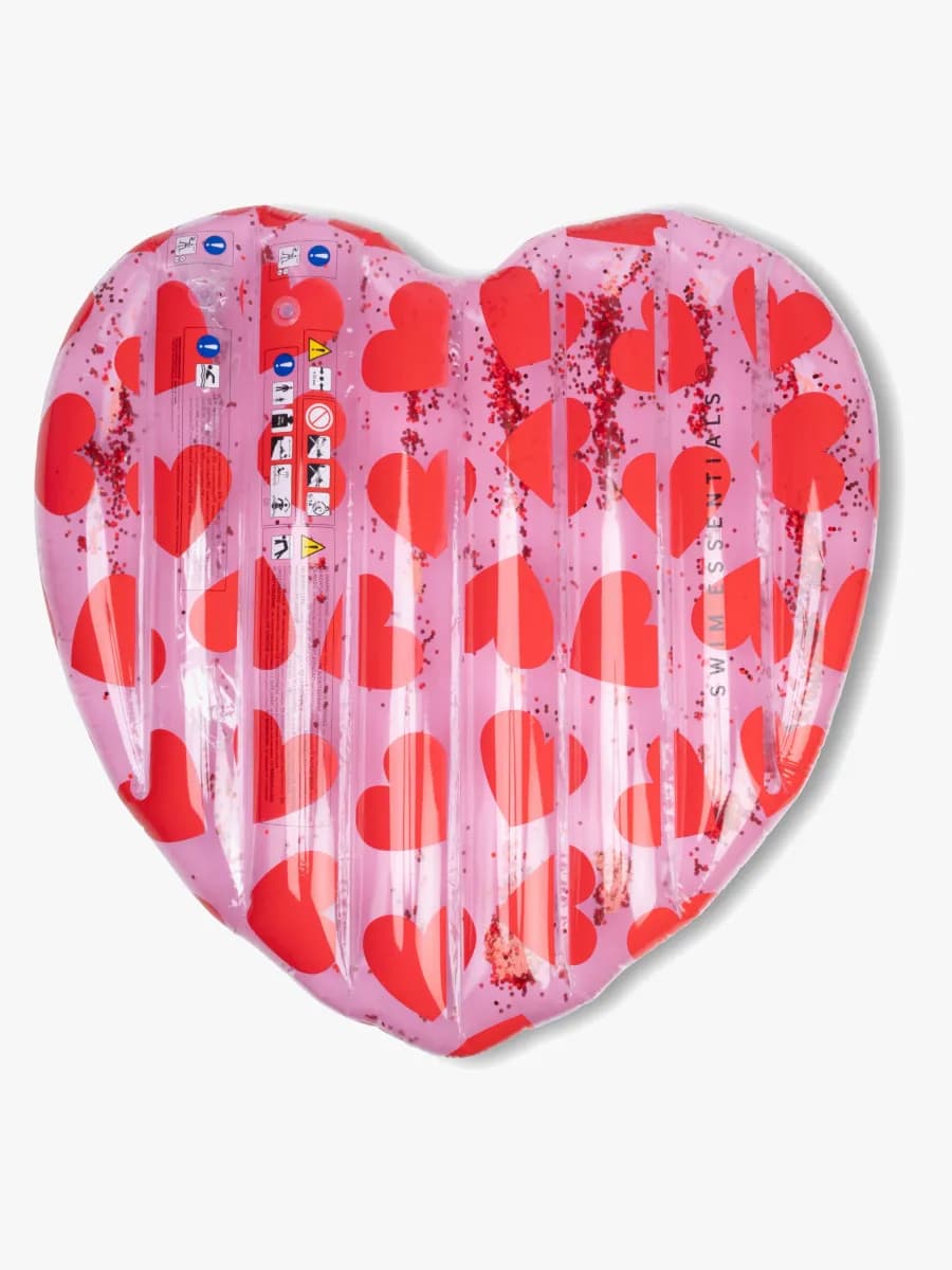 Swim Essentials Badmadrass 150x100 cm, Red Hearts