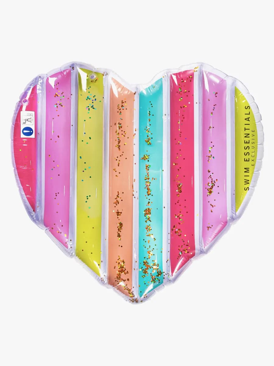 Swim Essentials Badmadrass Heart 150x100 cm, Color Rush