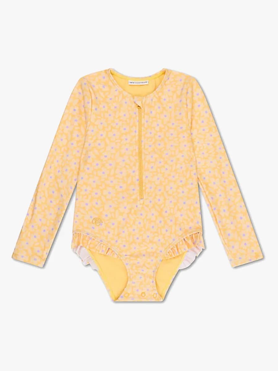 Swim Essentials  Långärmad UV-Dräkt, Florish Yellow, 110-116