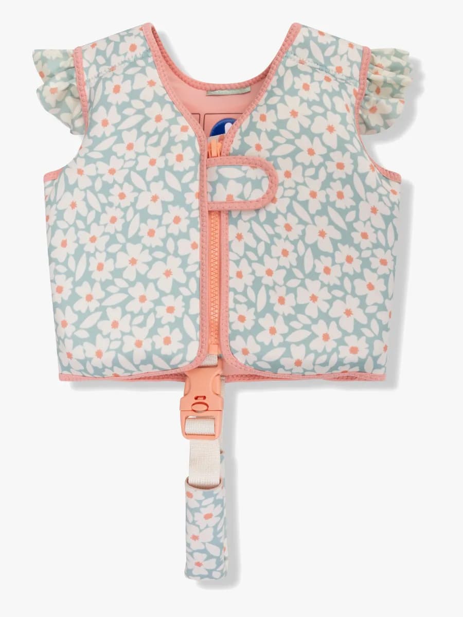 Swim Essentials Simväst, Florish Green, 3-6 år