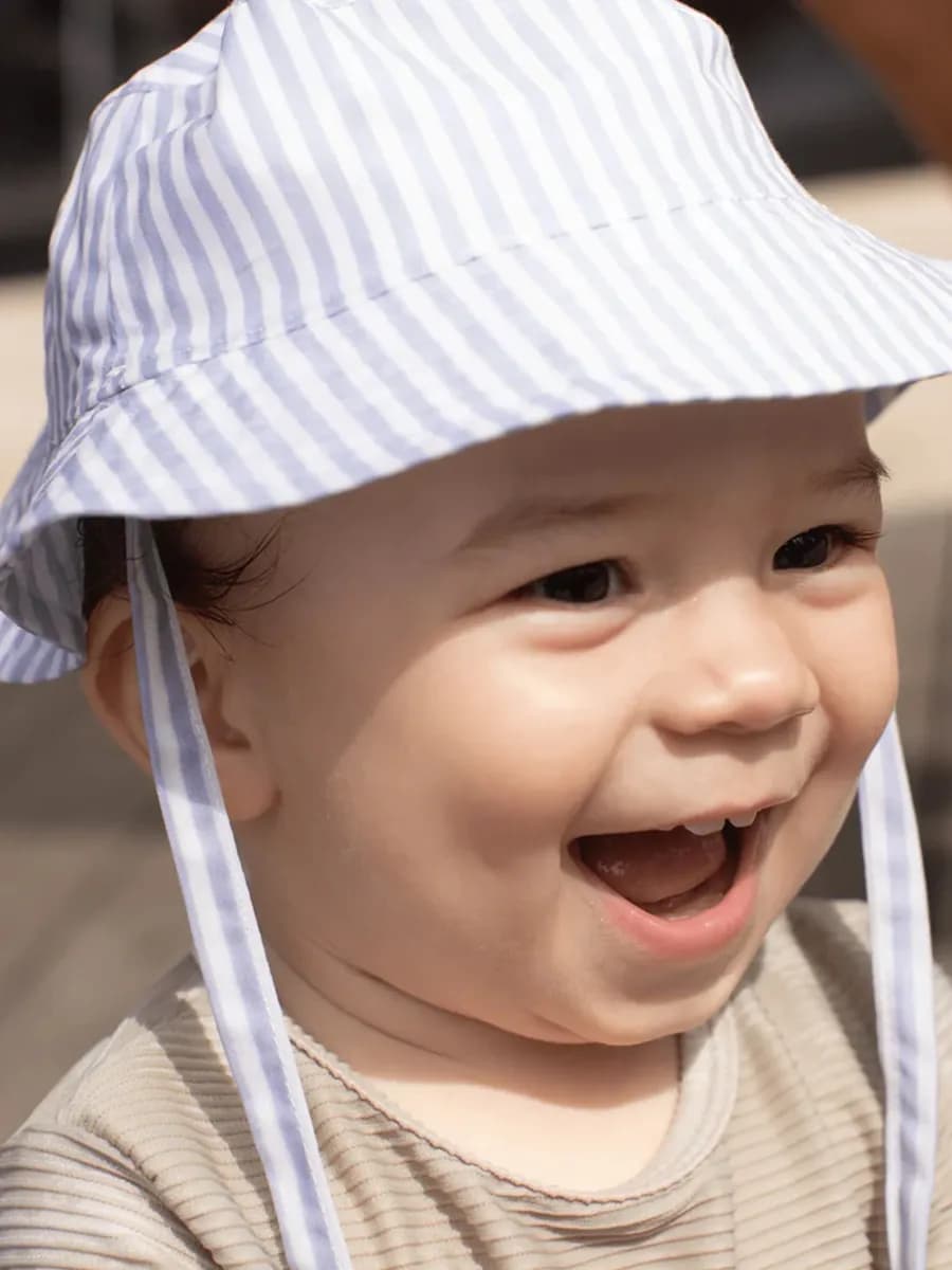Swim Essentials Solhatt, Blue Stripes, 1-2 år