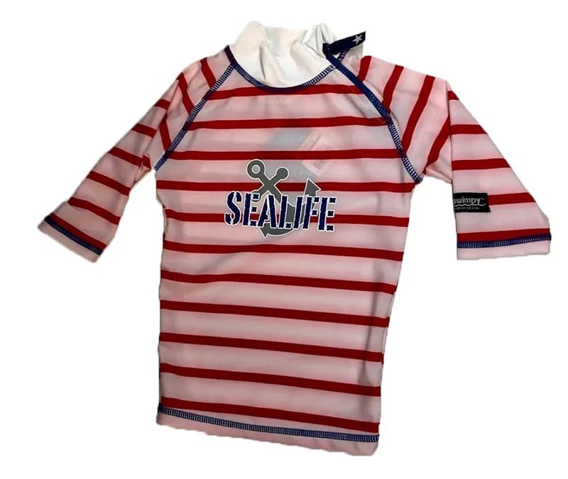 Swimpy UV-tröja Sealife röd, stl 110/116 2:a sortering