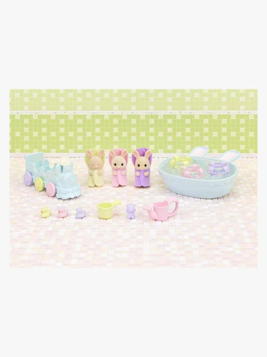 Sylvanian Families Dockhustillbehör Triplets Baby Bathtime Set