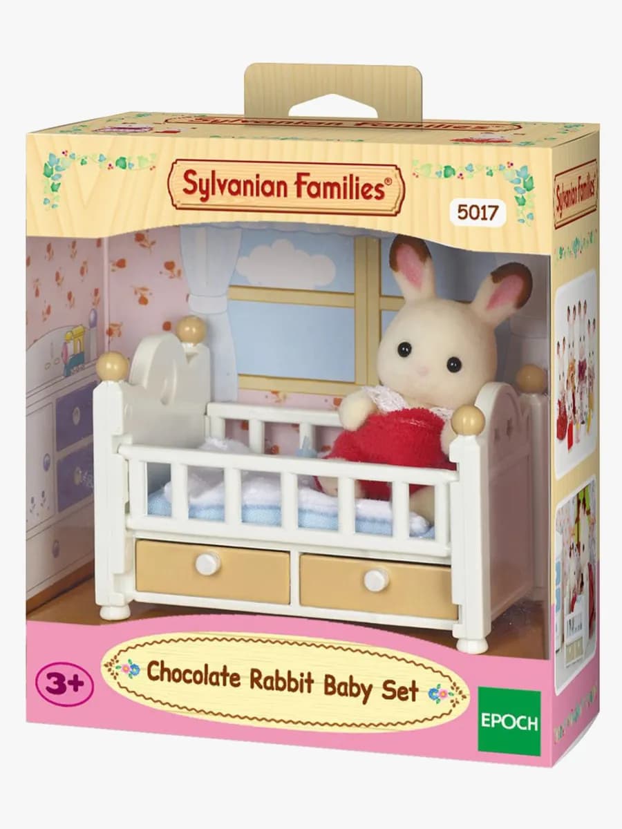Sylvanian Families Figurset Chokladkaninbebis med Säng