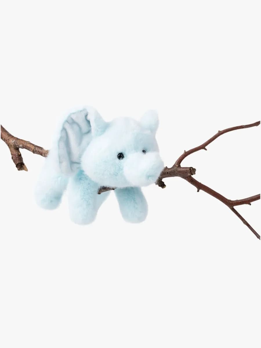 Teddykompaniet Gosedjur Liggande Elefant 34 cm, Ljusblå