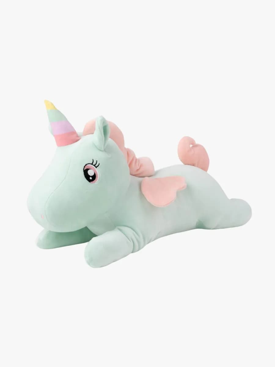 Teddykompaniet Gosedjur Liggande Enhörning 52 cm, Grön