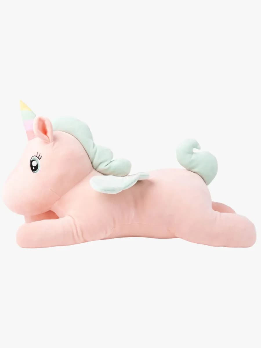 Teddykompaniet Gosedjur Liggande Enhörning 52 cm, Rosa