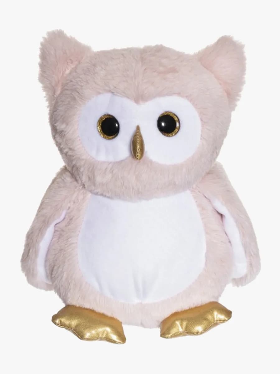 Teddykompaniet Självlysande Uggla 22 Cm, Rosa