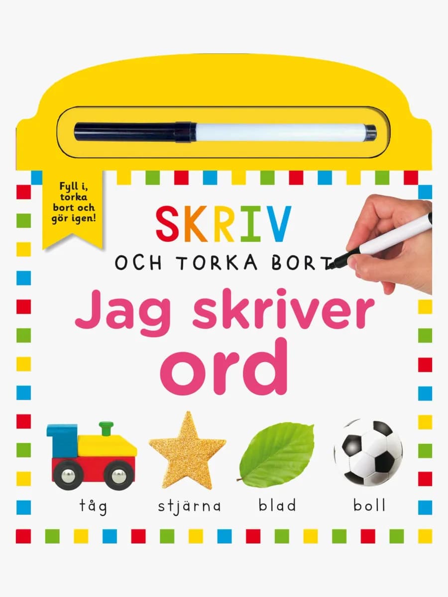 Skriv och torka bort Jag skriver ord