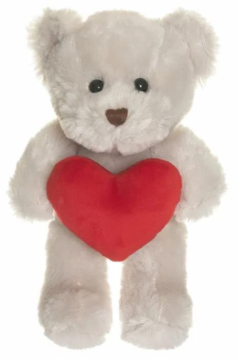 Teddykompaniet Theo Nalle med hjärta 19 cm (Beige)