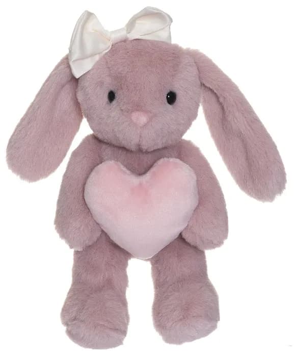 Teddykompaniet Tyra Kanin med hjärta 20 cm (Dimrosa)