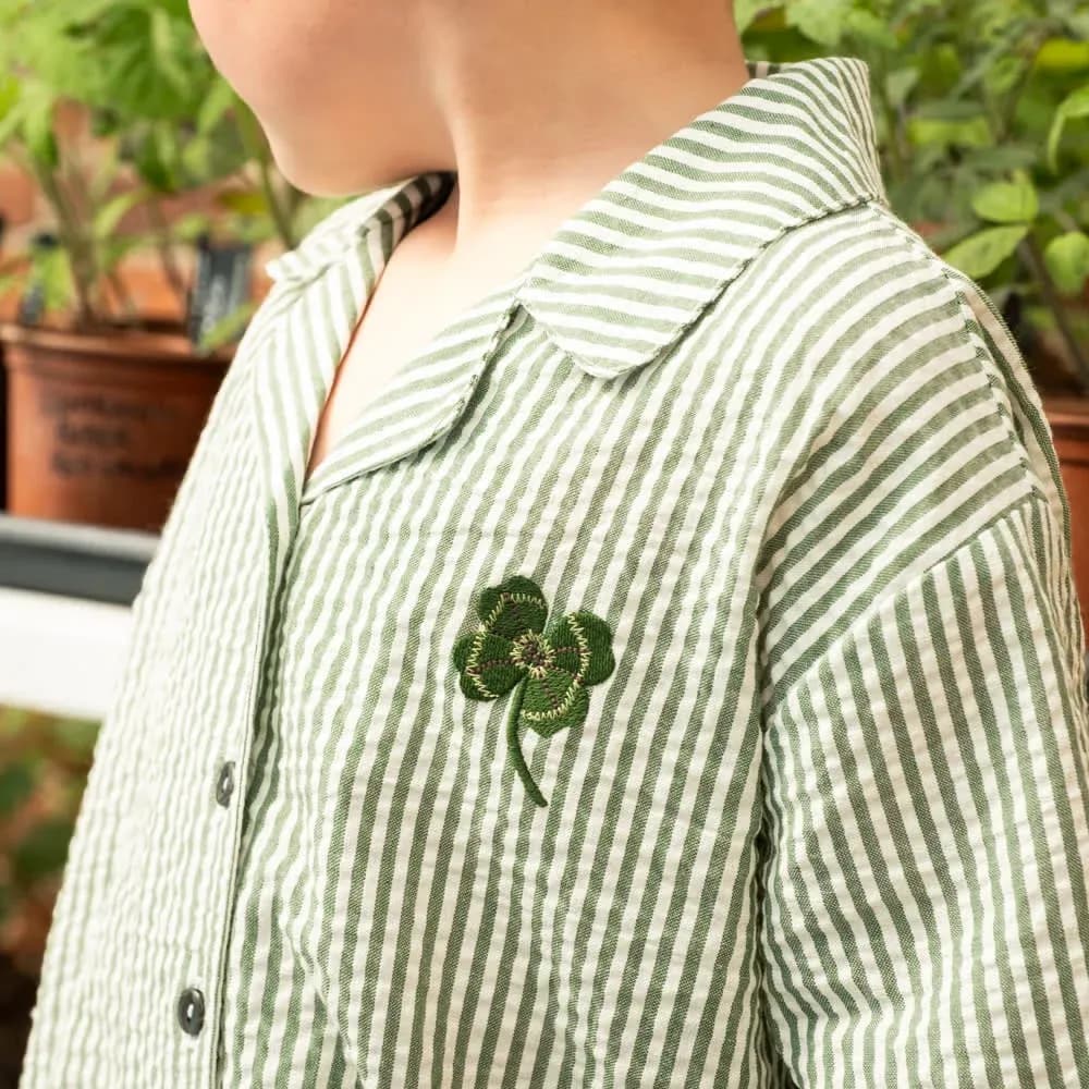 That's Mine Ino Skjorta, Green Stripe, 104