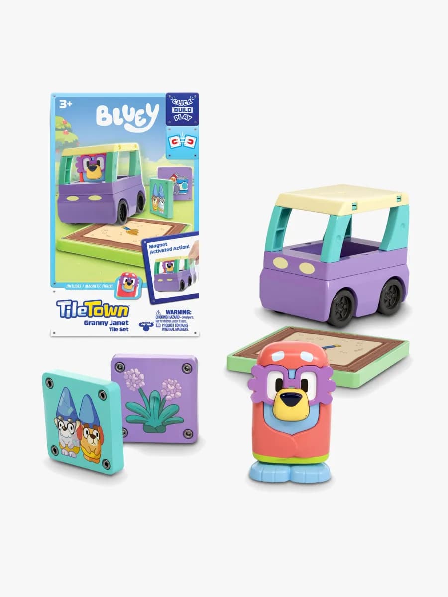 Tile Town Bluey Magnetisk Byggsats Booster-Pack