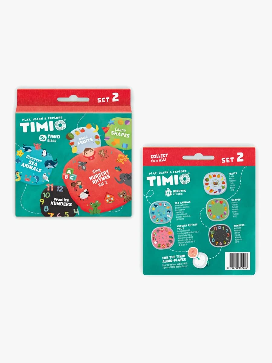TIMIO Skivpaket 2, Siffror Former &  Frukter 5-i-1