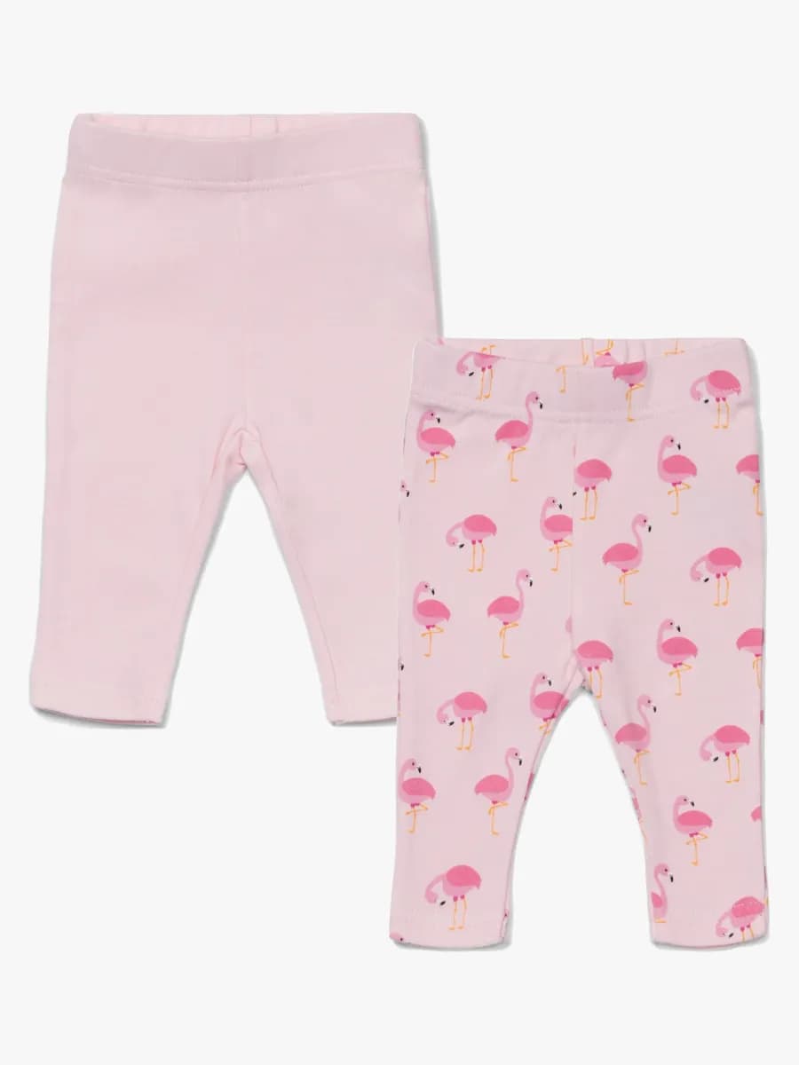Tiny Treasure Lexi Leggings 2-Pack, Pink/Flamingo 68