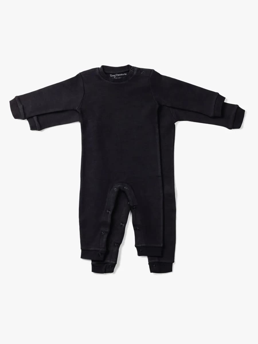 Tiny Treasure Maxime Jumpsuit 2-pack, Black 74