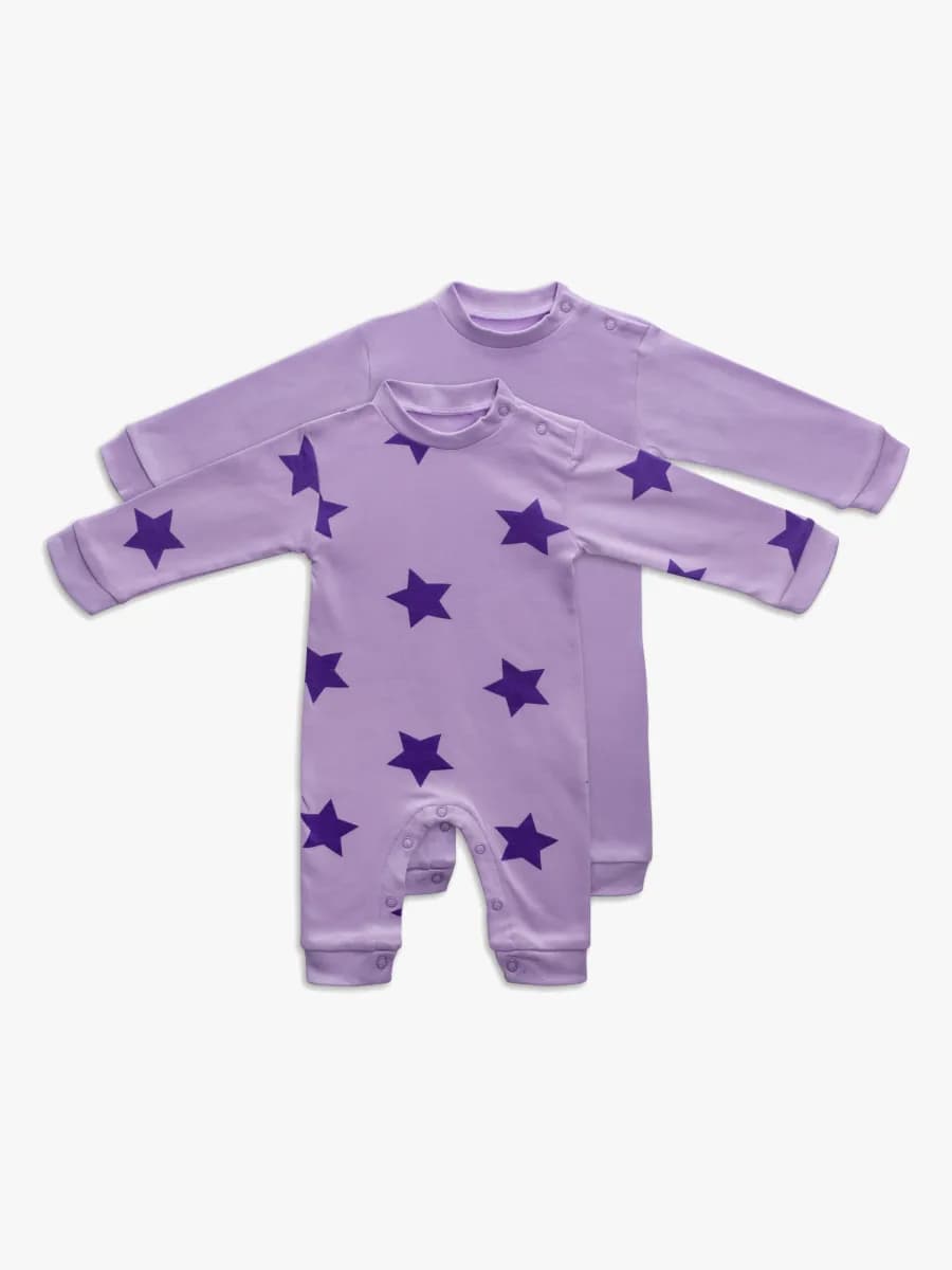 Tiny Treasure Maxime Jumpsuit 2-pack, Orchid Bloom 62