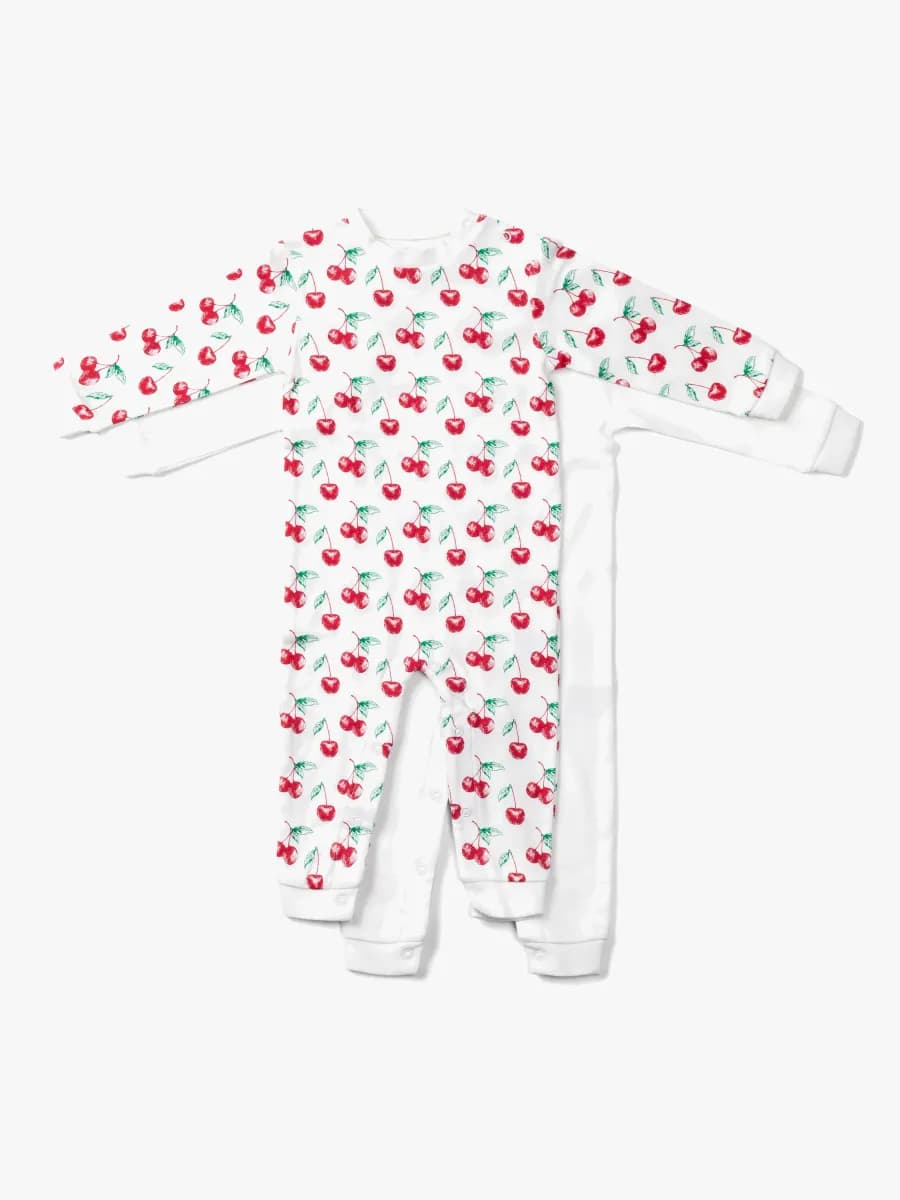 Tiny Treasure Maxime Jumpsuit 2-pack, White 62