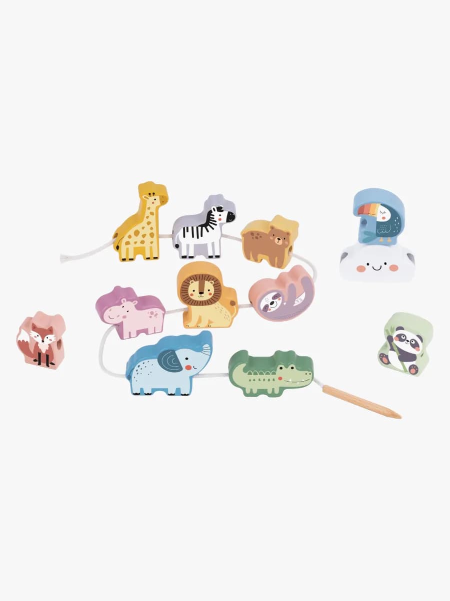Tooky Toy Lacing Animals Aktivitetsleksak