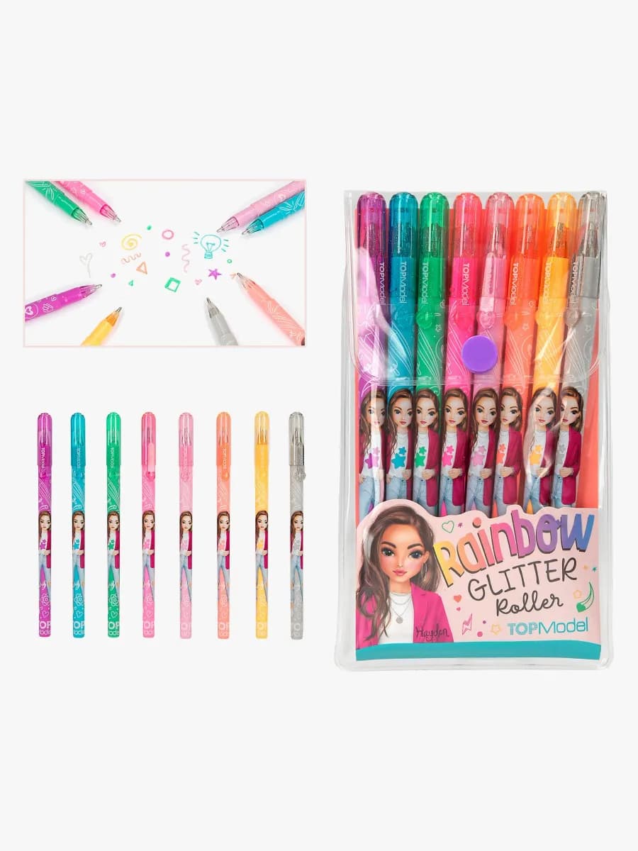TOPModel Glittergelpennor 8-Pack
