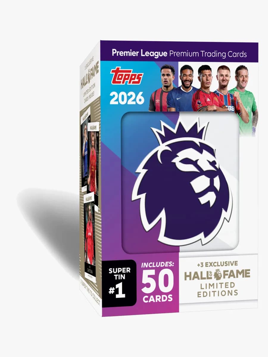 Topps Premier League Samlarkort Startpaket Super Tin 53 st